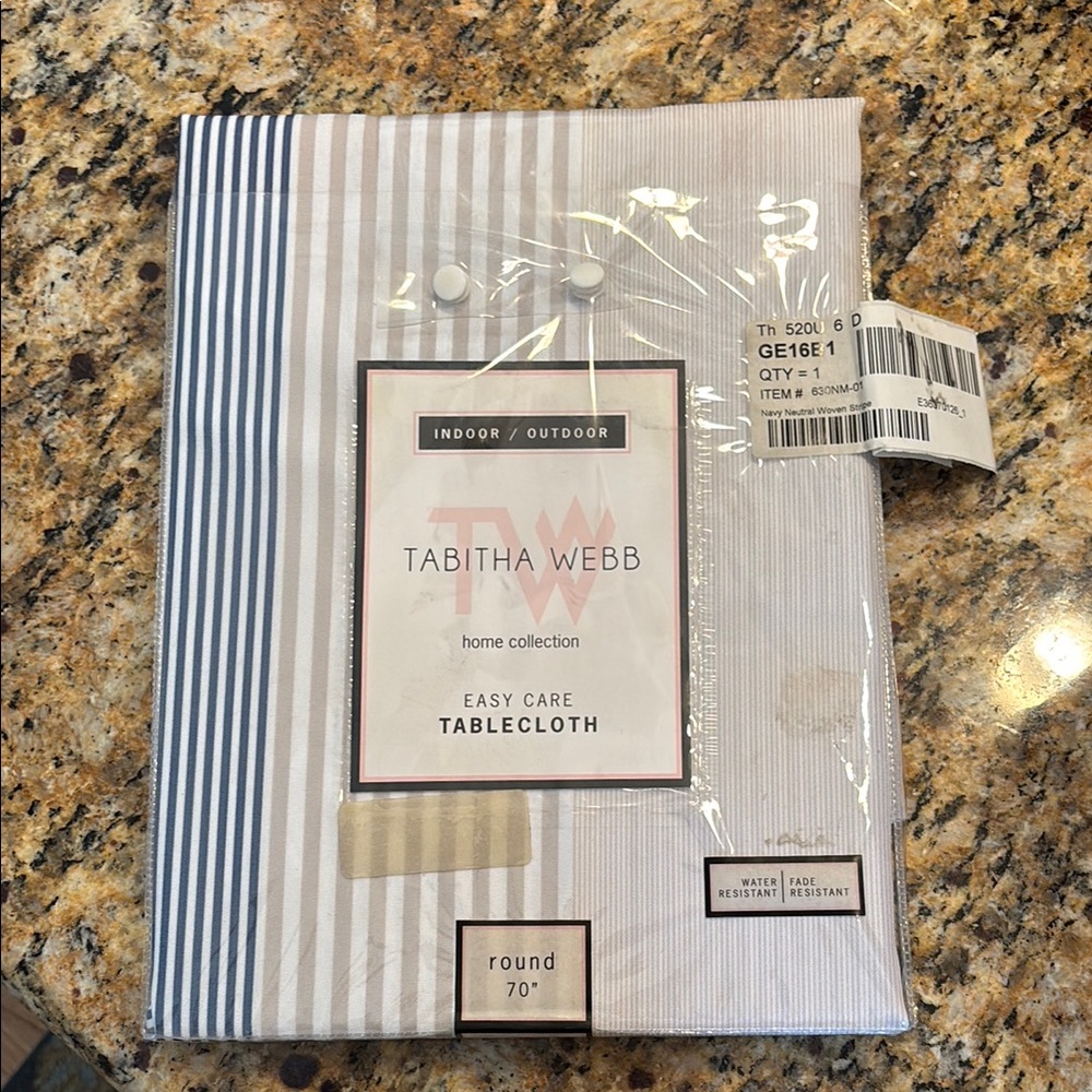 NWT Tabitha Webb Striped Tablecloth